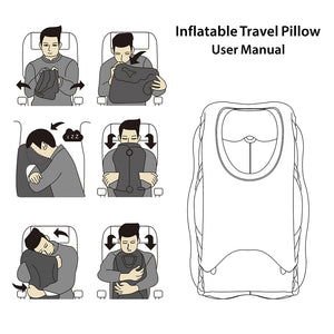 Comfortable Inflatable Travel Pillow with a Bag - FitPug.com