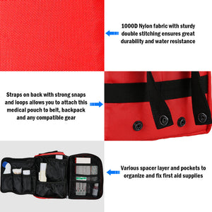First Aid Kit Organizer Bag (Empty) - FitPug.com