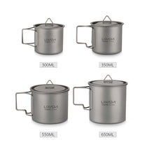 Ultralight Titanium Pot/Mug with a Foldable Handle - FitPug.com
