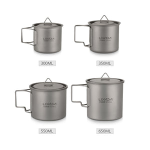 Ultralight Titanium Pot/Mug with a Foldable Handle - FitPug.com