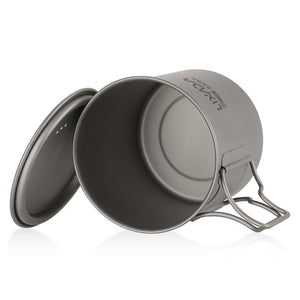 Ultralight Titanium Pot/Mug with a Foldable Handle - FitPug.com