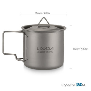 Ultralight Titanium Pot/Mug with a Foldable Handle - FitPug.com