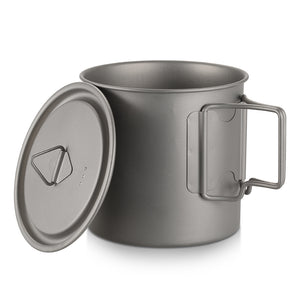 Ultralight Titanium Pot/Mug with a Foldable Handle - FitPug.com