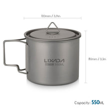 Ultralight Titanium Pot/Mug with a Foldable Handle - FitPug.com