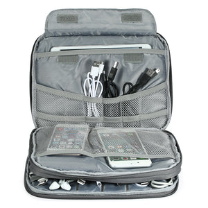 Double Layer Water-resistant Electronic & USB Cable Organizer Bag - FitPug.com