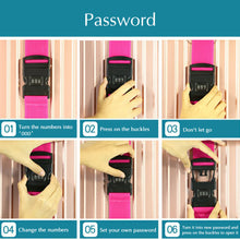 Set of 2 Travel Luggage Straps with 3 Dial Combo Lock - FitPug.com
