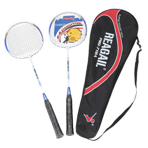 2 Lightweight Badminton Racquets with a Bag - FitPug.com