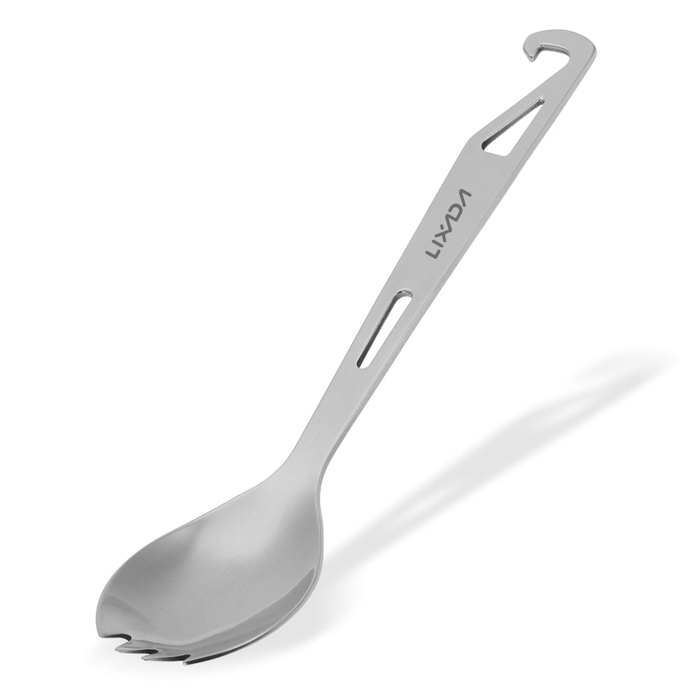 Stainless Steel Long Handle Spork with a Bottle Opener - FitPug.com