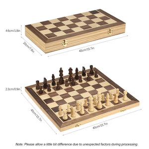 Foldable Wooden Magnetic Chess Set - FitPug.com