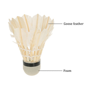 12 Badminton Duck Feather Shuttlecocks Set with a Storage Tube - FitPug.com