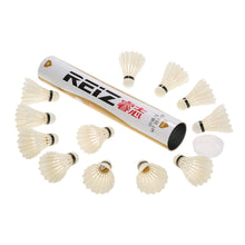 12 Badminton Duck Feather Shuttlecocks Set with a Storage Tube - FitPug.com