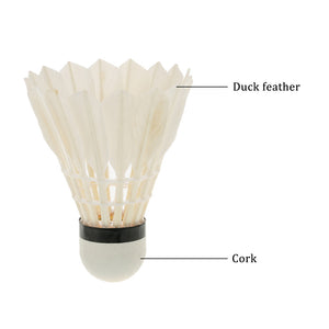 12 Badminton Duck Feather Shuttlecocks Set with a Storage Tube - FitPug.com