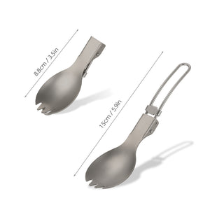 Lightweight Titanium Foldable Spork - FitPug.com