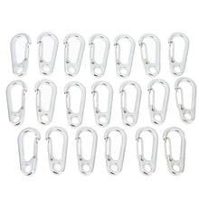 20 Mini Keychain Size D-Shape Carabiner Hooks - FitPug.com