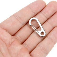 20 Mini Keychain Size D-Shape Carabiner Hooks - FitPug.com
