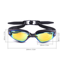 Adult Mirrored Coating Anti-fog Swimming Goggles with Case - FitPug.com