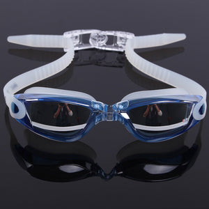 Adult Mirrored Coating Anti-fog Swimming Goggles with Case - FitPug.com