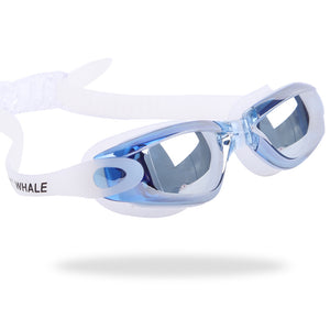 Adult Mirrored Coating Anti-fog Swimming Goggles with Case - FitPug.com