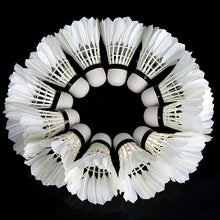 12 Badminton Shuttlecocks White Teal Feather - FitPug.com