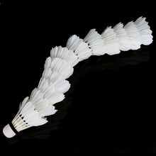 12 Badminton Shuttlecocks White Teal Feather - FitPug.com