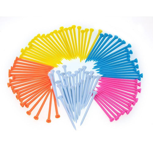 100 Pieces - 43 to 100mm Plastic Golf Ball Tees - FitPug.com