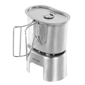 700ml Pot + Wood Stove Burner - Outdoor/Camping Set - FitPug.com