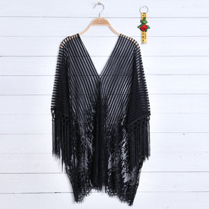 Sheer Lace Beach Cover Up - FitPug.com
