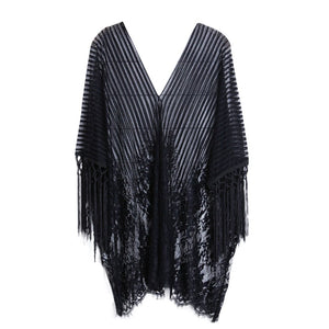 Sheer Lace Beach Cover Up - FitPug.com