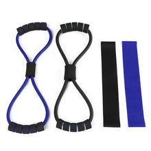 8 Shaped Chest Expanders & Resistance Bands Set - FitPug.com